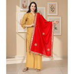 Load image into Gallery viewer, Women's Velvet Gotta Patti Dupatta (Red, Length: 2.25 to 2.50 Mtr) Kashvii
