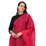Load image into Gallery viewer, Women's Cotton Embroidered Dupatta (Maroon, Length: 2.25 to 2.50 Mtr) Kashvii
