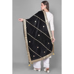 Load image into Gallery viewer, Women's Velvet Gotta Patti Dupatta (Black, Length: 2.25 to 2.50 Mtr) Kashvii
