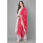 Load image into Gallery viewer, Women's Velvet Gotta Patti Dupatta (Pink, Length: 2.25 to 2.50 Mtr) Kashvii
