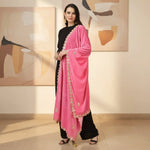 Load image into Gallery viewer, Women's Velvet Gotta Patti Dupatta (Pink, Length: 2.25 to 2.50 Mtr) Kashvii
