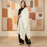 Load image into Gallery viewer, Women's Velvet Gotta Patti Dupatta (Off White, Length: 2.25 to 2.50 Mtr) Kashvii
