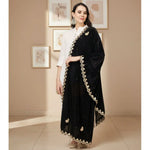 Load image into Gallery viewer, Women's Velvet Gotta Patti Dupatta (Black, Length: 2.25 to 2.50 Mtr) Kashvii
