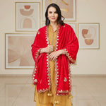 Load image into Gallery viewer, Women's Velvet Gotta Patti Dupatta (Pink, Length: 2.25 to 2.50 Mtr) Kashvii
