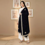Load image into Gallery viewer, Women's Velvet Gotta Patti Dupatta (Blue, Length: 2.25 to 2.50 Mtr) Kashvii
