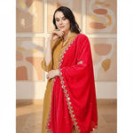 Load image into Gallery viewer, Women's Velvet Gotta Patti Dupatta (Pink, Length: 2.25 to 2.50 Mtr) Kashvii
