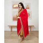 Load image into Gallery viewer, Women's Velvet Gotta Patti Dupatta (Pink, Length: 2.25 to 2.50 Mtr) Kashvii
