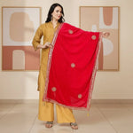 Load image into Gallery viewer, Women's Velvet Gotta Patti Dupatta (Pink, Length: 2.25 to 2.50 Mtr) Kashvii

