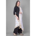 Load image into Gallery viewer, Women's Velvet Gotta Patti Dupatta (Off White, Length: 2.25 to 2.50 Mtr) Kashvii

