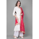 Load image into Gallery viewer, Women's Velvet Gotta Patti Dupatta (Pink, Length: 2.25 to 2.50 Mtr) Kashvii

