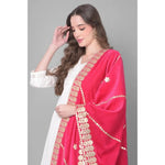 Load image into Gallery viewer, Women's Velvet Gotta Patti Dupatta (Pink, Length: 2.25 to 2.50 Mtr) Kashvii
