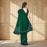 Load image into Gallery viewer, Women's Lycra Solid Saree With Unstitched Blouse (Green, 5.5 Mtr) Kashvii
