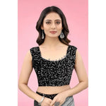 Load image into Gallery viewer, Women's Lycra Floral Saree With Unstitched Blouse (Grey, 5.5 Mtr) Kashvii
