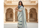Load image into Gallery viewer, Women's Chiffon Printed Saree With Unstitched Blouse 5.5Mtr (Green) Kashvii
