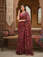 Load image into Gallery viewer, Women's Georgette Printed Saree With Unstitched Blouse 5.5Mtr (Red) Kashvii
