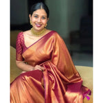 Load image into Gallery viewer, Women's Silk Printed Saree With Unstitched Blouse 5.5Mtr (Maroon) Kashvii
