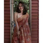 Load image into Gallery viewer, Women's Maroon Silk Printed Saree With Unstitched Blouse -5.5Mtr Kashvii
