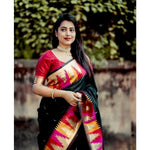 Load image into Gallery viewer, Women's Multicolor Silk Printed Saree With Unstitched Blouse -5.5Mtr Kashvii
