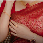 Load image into Gallery viewer, Women's Silk Printed Saree With Unstitched Blouse 5.5Mtr (Red) Kashvii
