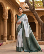 Load image into Gallery viewer, Women's Grey Silk Printed Saree With Unstitched Blouse -5.5Mtr Kashvii
