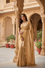 Load image into Gallery viewer, Women's Cream Silk Printed Saree With Unstitched Blouse -5.5Mtr Kashvii
