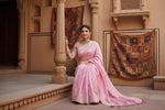 Load image into Gallery viewer, Women's Pink Silk Printed Saree With Unstitched Blouse -5.5Mtr Kashvii
