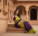 Load image into Gallery viewer, Women's Wine Silk Printed Saree With Unstitched Blouse -5.5Mtr Kashvii
