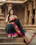 Load image into Gallery viewer, Women's Multicolor Silk Printed Saree With Unstitched Blouse -5.5Mtr Kashvii
