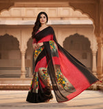 Load image into Gallery viewer, Women's Georgette Printed Saree With Unstitched Blouse 5.5Mtr (Pink) Kashvii
