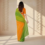 Load image into Gallery viewer, Women's Faux Georgette Printed Saree With Unstitched Blouse 5.5Mtr (Yellow) Kashvii
