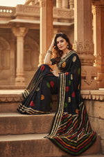 Load image into Gallery viewer, Women's Faux Georgette Printed Saree With Unstitched Blouse 5.5Mtr (Multicolor) Kashvii
