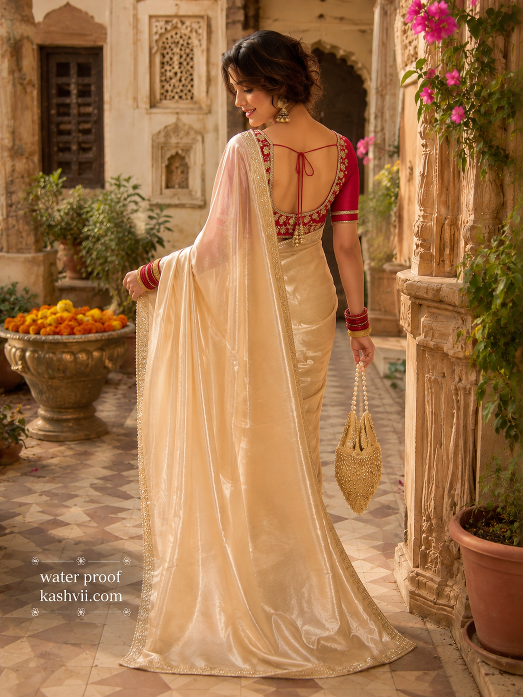 Premium Soft Jimmy Choo Sequins Handwork Saree With Unstitched Blouse