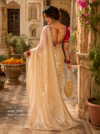 Premium Soft Jimmy Choo Sequins Handwork Saree With Unstitched Blouse