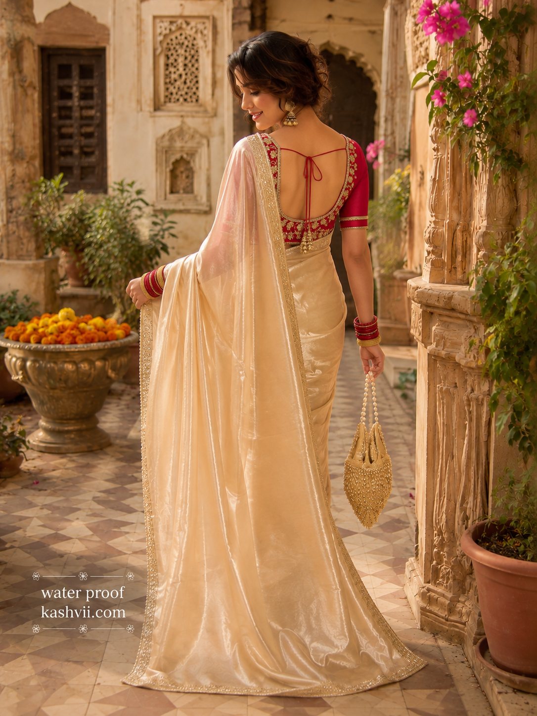 Premium Soft Jimmy Choo Sequins Handwork Saree With Unstitched Blouse