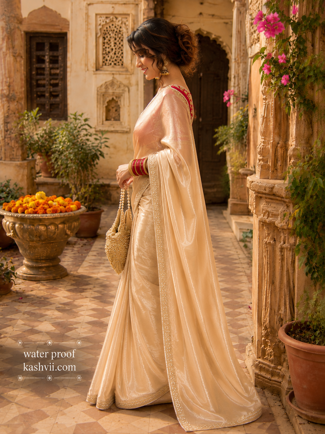 Premium Soft Jimmy Choo Sequins Handwork Saree With Unstitched Blouse