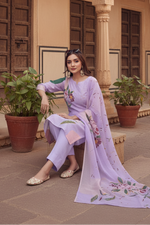 Load image into Gallery viewer, Cotton Blend Printed Lavender Kurti Kashvii
