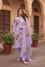 Load image into Gallery viewer, Cotton Blend Printed Lavender Kurti Kashvii
