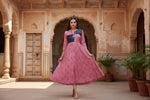 Load image into Gallery viewer, Rayon  Print With Embroidery Work A-Line Wine Kurti Kashvii
