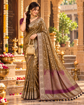Premium Satin Silk Zari Weaving Border Saree With Unstitched Blouse(Magenta)