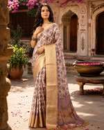 Load image into Gallery viewer, Soft Litchi Silk Party Wear Saree With Unstitched Blouse(Mustard)
