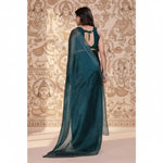 Load image into Gallery viewer, Women's Jimmy choo Embellished Bollywood Saree With Unstitched Blouse 5.5Mtr (Green) Kashvii
