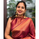 Load image into Gallery viewer, Women's Litchi silk Printed Saree With Unstitched Blouse (Red) Kashvii
