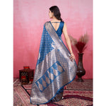 Load image into Gallery viewer, Women's Banarasi Silk Printed Saree With Unstitched Blouse 5.5Mtr (Pinch)
