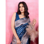 Load image into Gallery viewer, Women's Banarasi Silk Printed Saree With Unstitched Blouse 5.5Mtr (Pinch)
