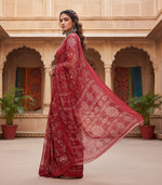 Load image into Gallery viewer, Georgette Printed Red Saree Kashvii
