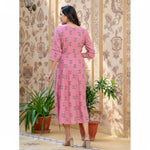 Load image into Gallery viewer, Rayon  Print With Embroidery Work A-Line Wine Kurti Kashvii
