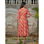 Load image into Gallery viewer, Rayon Print With Embroidery Work A-Line Multicolor Kurti Kashvii
