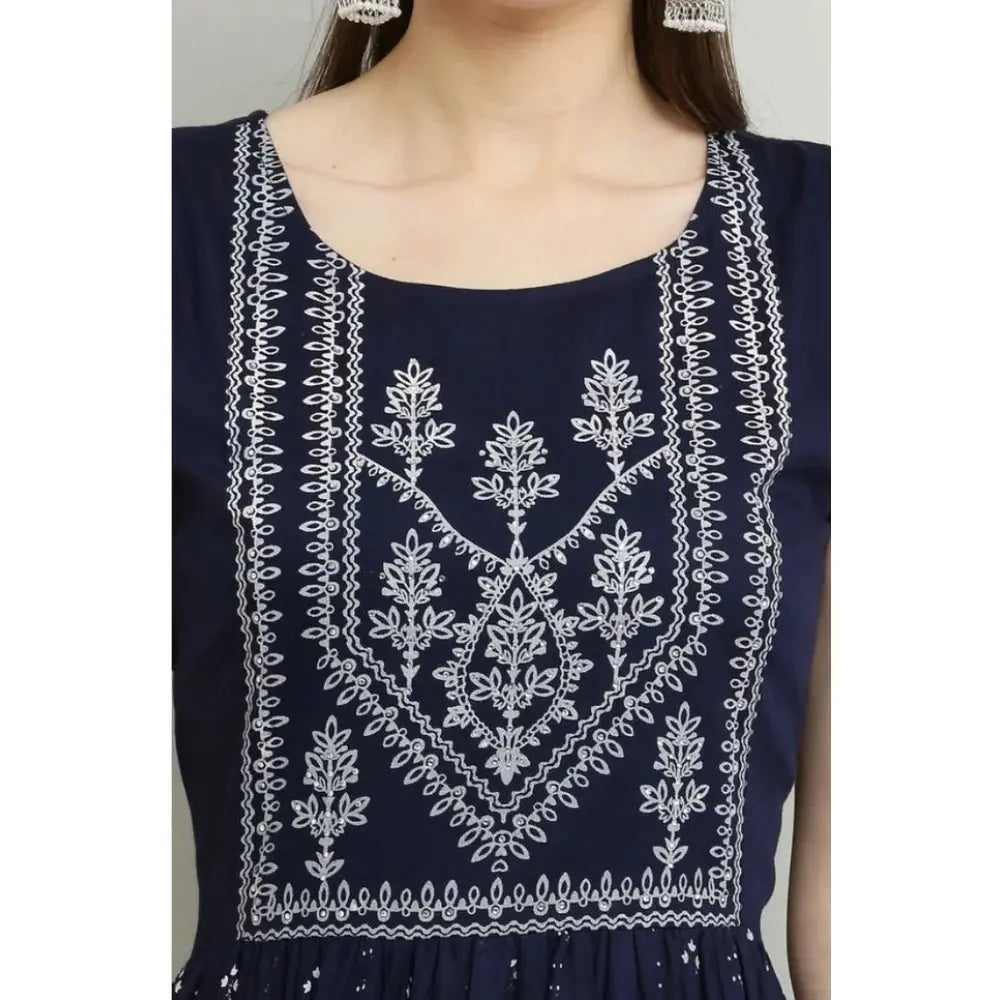 Casual Rayon Blue Kurti Kashvii