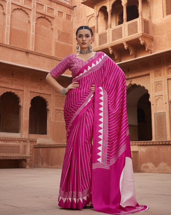 Pid 65004 women s satin crepe printed saree with unstitched blouse 5 5 mtr pink 1 1000x1000