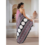 Load image into Gallery viewer, Women's Satin Crepe Printed Saree With Unstitched Blouse 5.5Mtr (Maroon)
